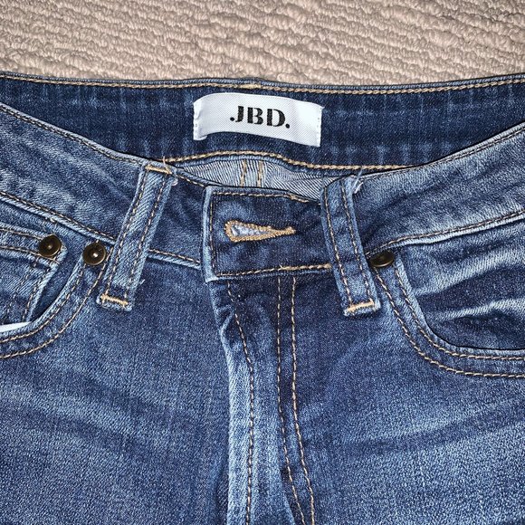 Just Black, Denim Jeans w/ Fringe Cuff, Size 25 - Picture 4 of 5